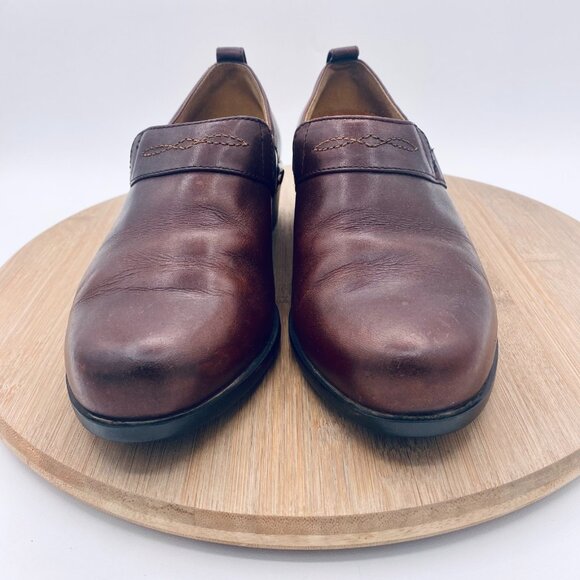 Ariat Shoes Womens 6 36 Brown Leather Slip On Paddock Clogs Western - Picture 3 of 12